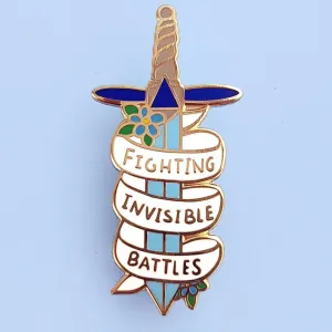 Fighting Invisible Battles Lapel Pin