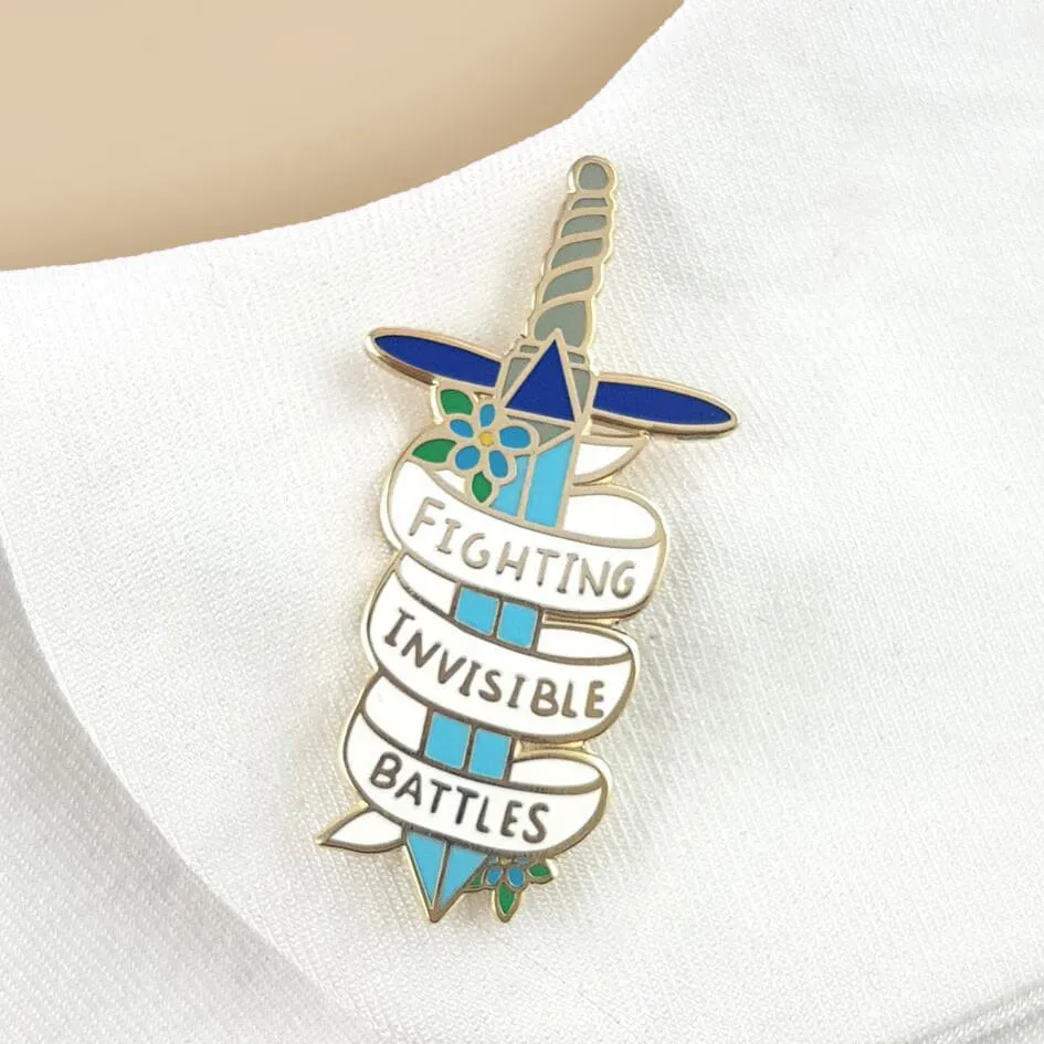 Fighting Invisible Battles Lapel Pin