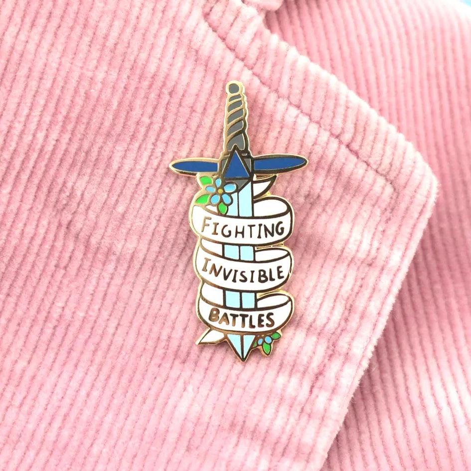 Fighting Invisible Battles Lapel Pin