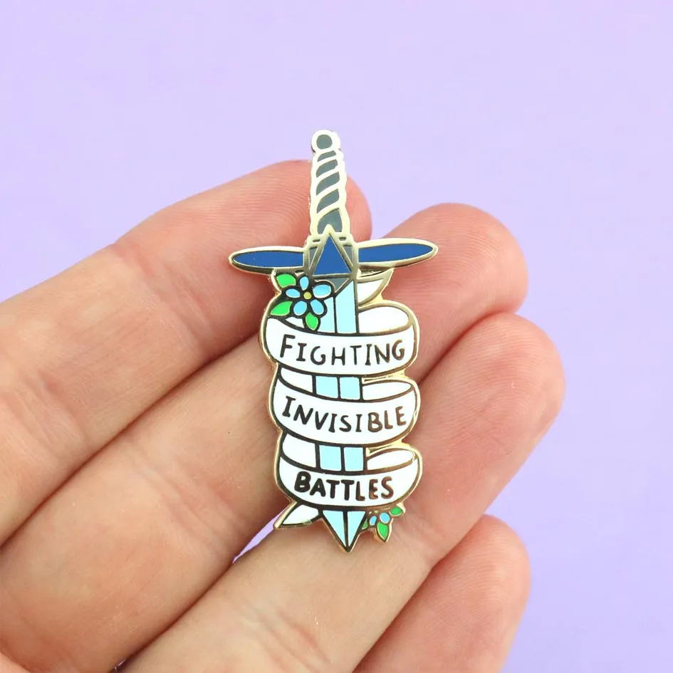 Fighting Invisible Battles Lapel Pin