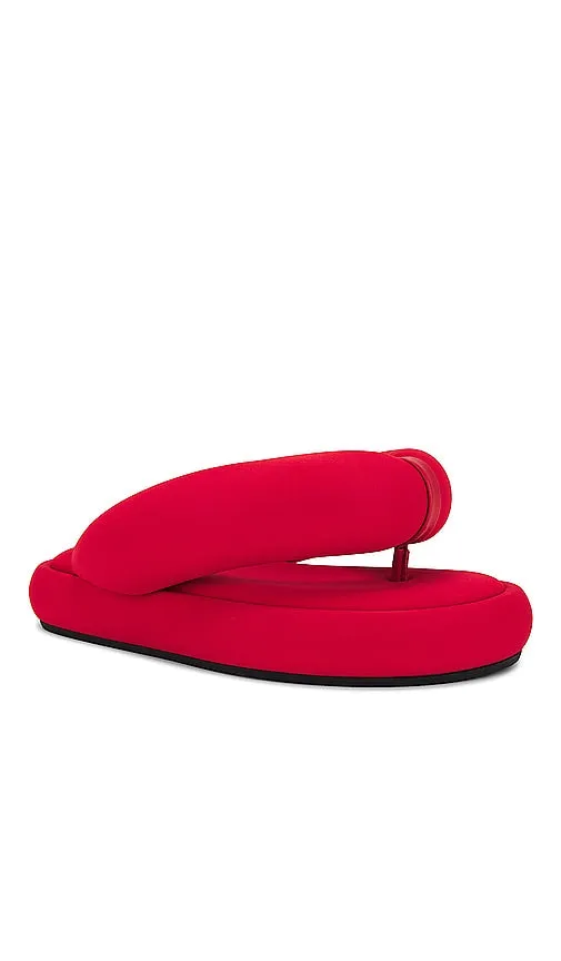 FIORUCCI Puffy Flip Flops in Red