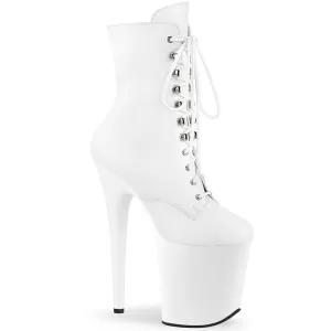 FLAMINGO-1020 Pleaser White Faux Leather Sexy Platform Shoes (Pole Dancing Heels)