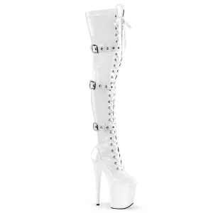 FLAMINGO-3028 Pleaser White Sexy Platform Shoes (Pole Dancing Heels)