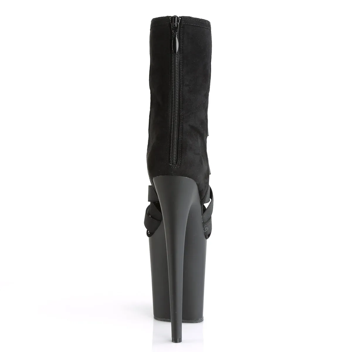 FLAMINGO-800-24 Pleaser Black Elastic Sexy Platform Shoes (Pole Dancing Heels)