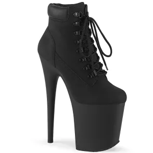 FLAMINGO-800TL-02 Pleaser Black Nubuck Sexy Platform Shoes (Pole Dancing Heels)