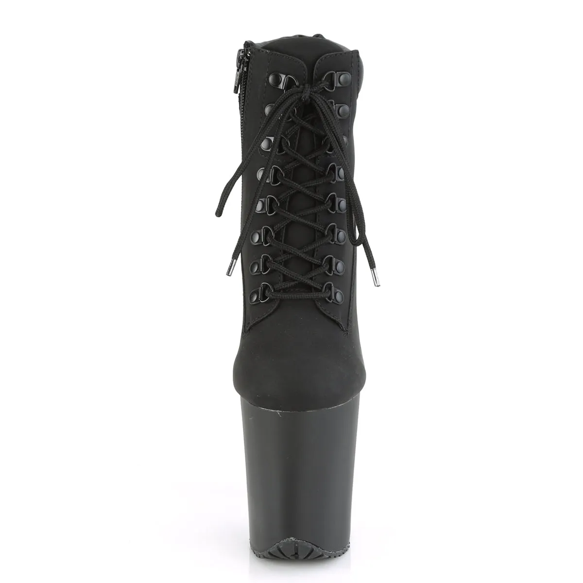 FLAMINGO-800TL-02 Pleaser Black Nubuck Sexy Platform Shoes (Pole Dancing Heels)