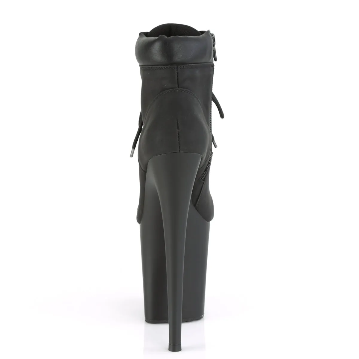 FLAMINGO-800TL-02 Pleaser Black Nubuck Sexy Platform Shoes (Pole Dancing Heels)