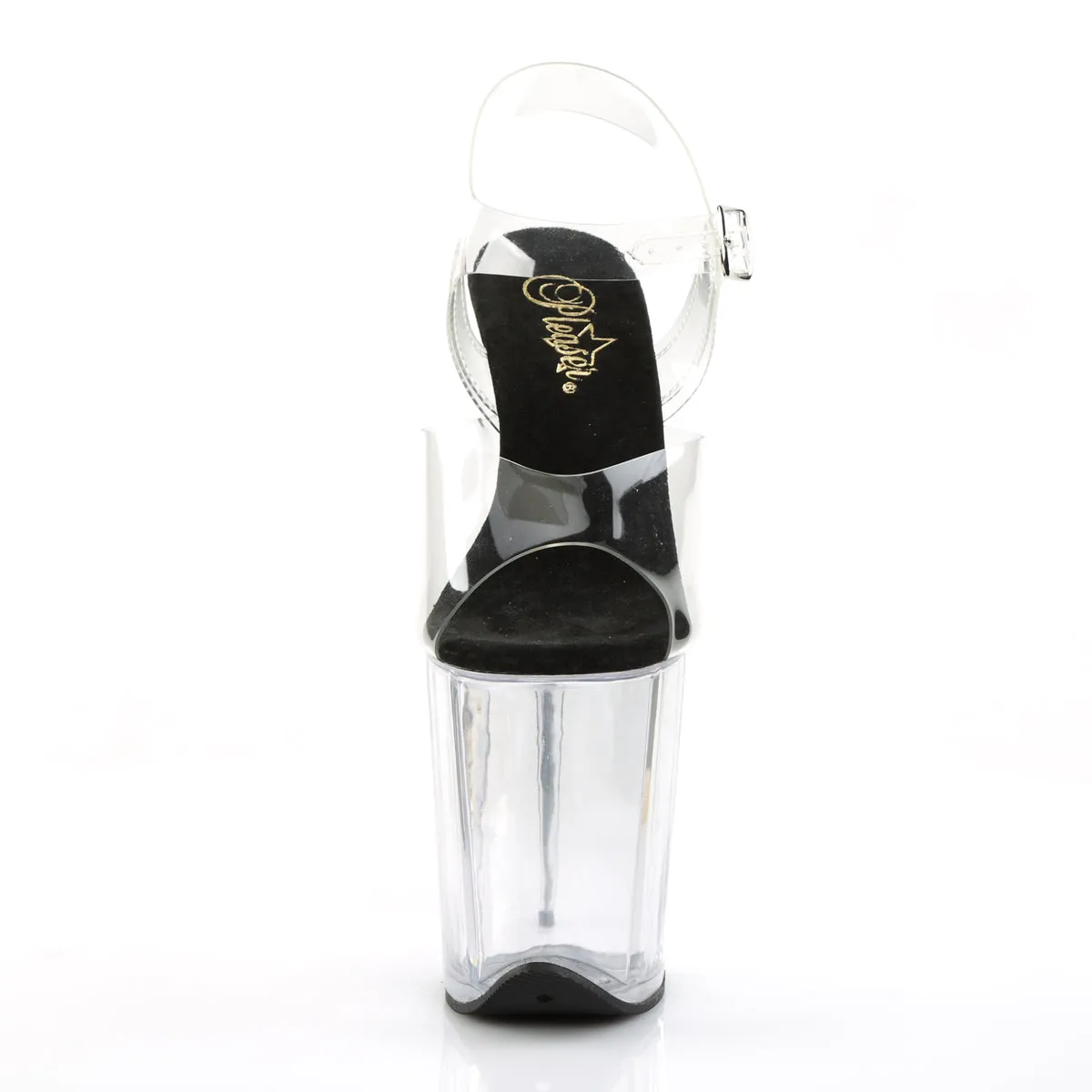 FLAMINGO-808 Pleaser Clear/Black Sexy Platform Shoes (Pole Dancing Heels)
