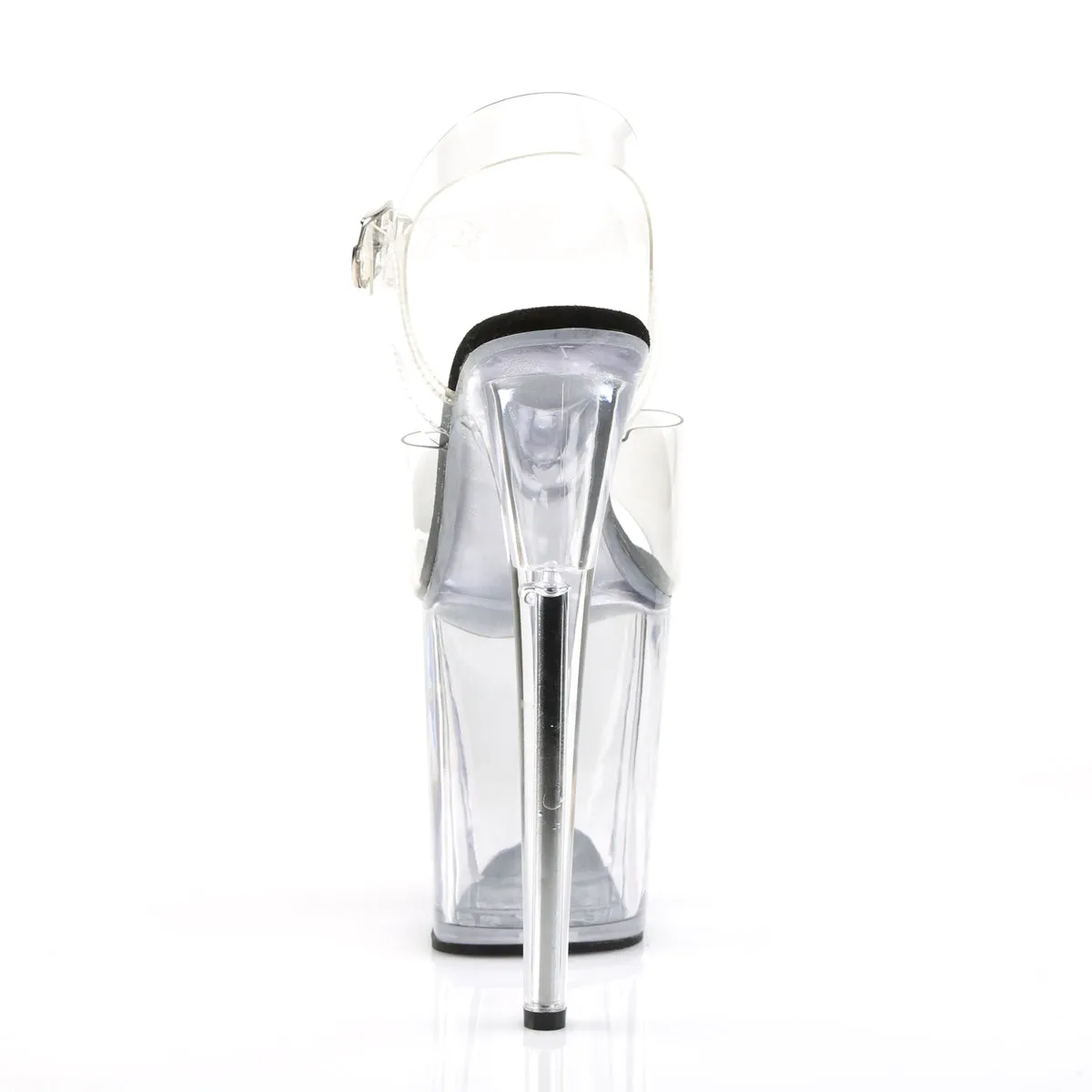 FLAMINGO-808 Pleaser Clear/Black Sexy Platform Shoes (Pole Dancing Heels)