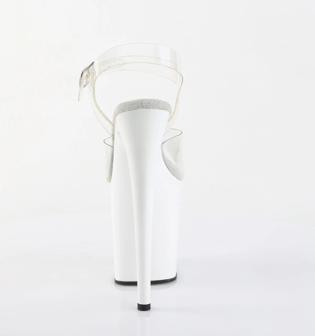 FLAMINGO-808 Pleaser Clear/White Sexy Platform Shoes (Pole Dancing Heels)