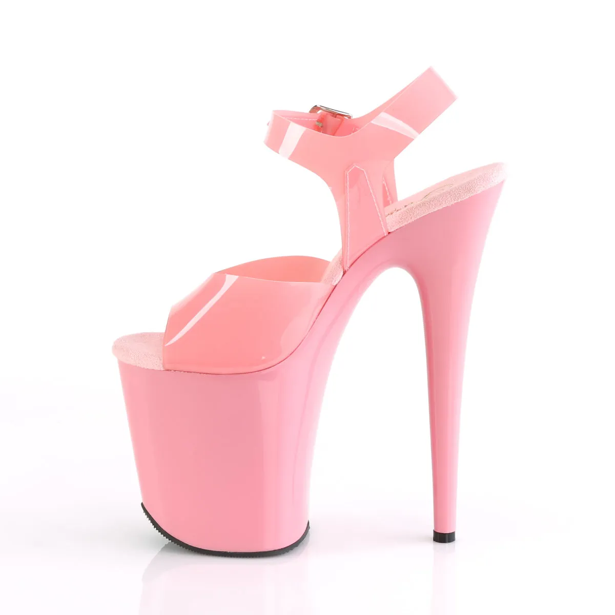FLAMINGO-808N Pleaser Baby Pink (Jelly-Like) TPU Sexy Platform Shoes (Pole Dancing Heels)