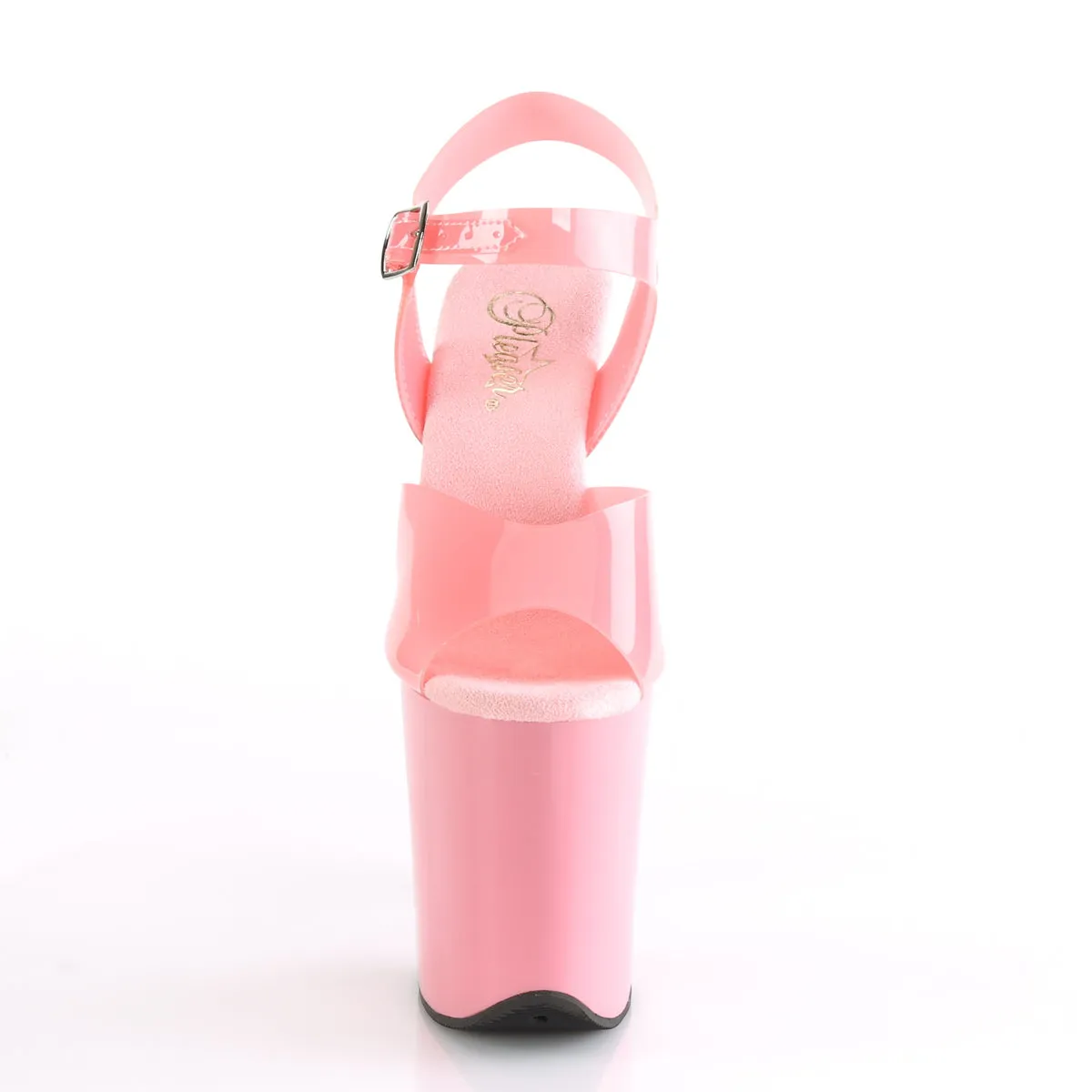 FLAMINGO-808N Pleaser Baby Pink (Jelly-Like) TPU Sexy Platform Shoes (Pole Dancing Heels)