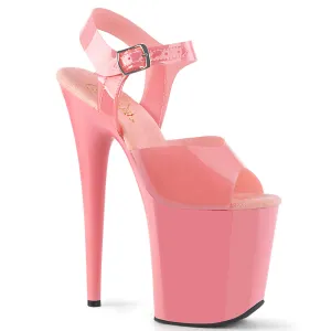 FLAMINGO-808N Pleaser Baby Pink (Jelly-Like) TPU Sexy Platform Shoes (Pole Dancing Heels)