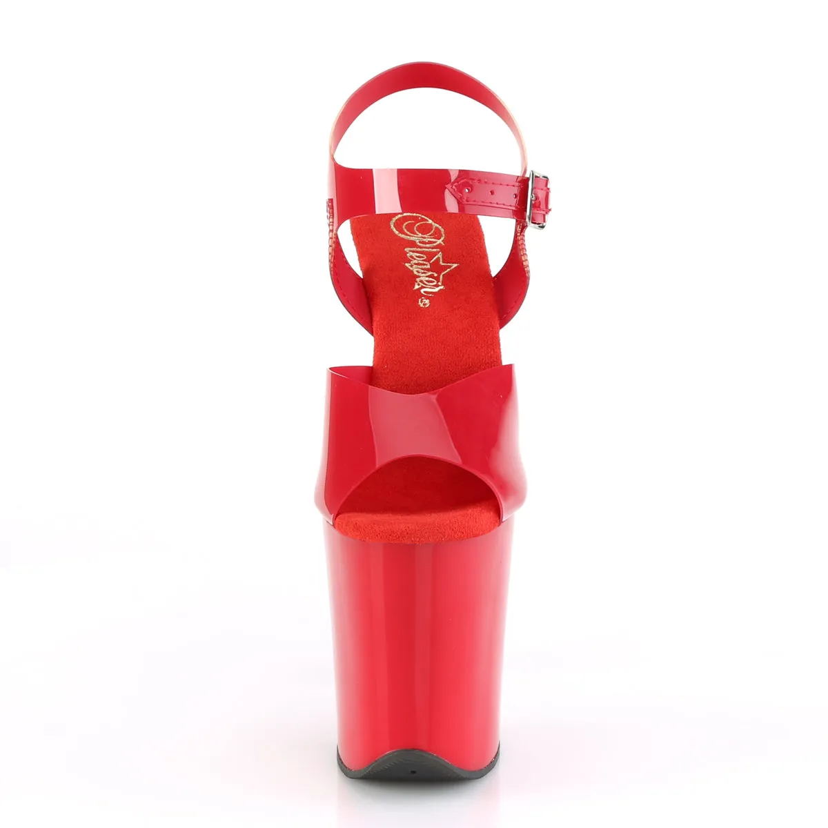 FLAMINGO-808N Pleaser Red (Jelly-Like) TPU/Red Sexy Platform Shoes (Pole Dancing Heels)