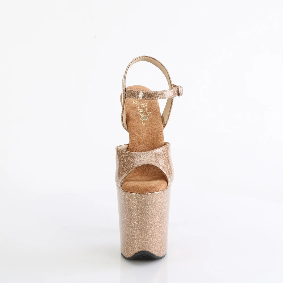 FLAMINGO-809GP Pleaser Gold Glitter Sexy Platform Shoes (Pole Dancing Heels)