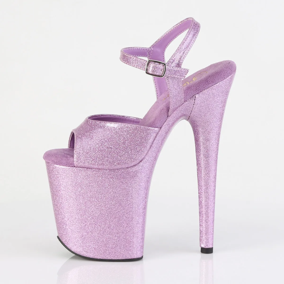 FLAMINGO-809GP Pleaser Lilac Glitter Sexy Platform Shoes (Pole Dancing Heels)