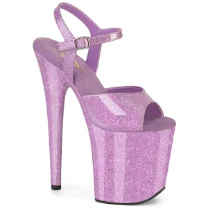 FLAMINGO-809GP Pleaser Lilac Glitter Sexy Platform Shoes (Pole Dancing Heels)