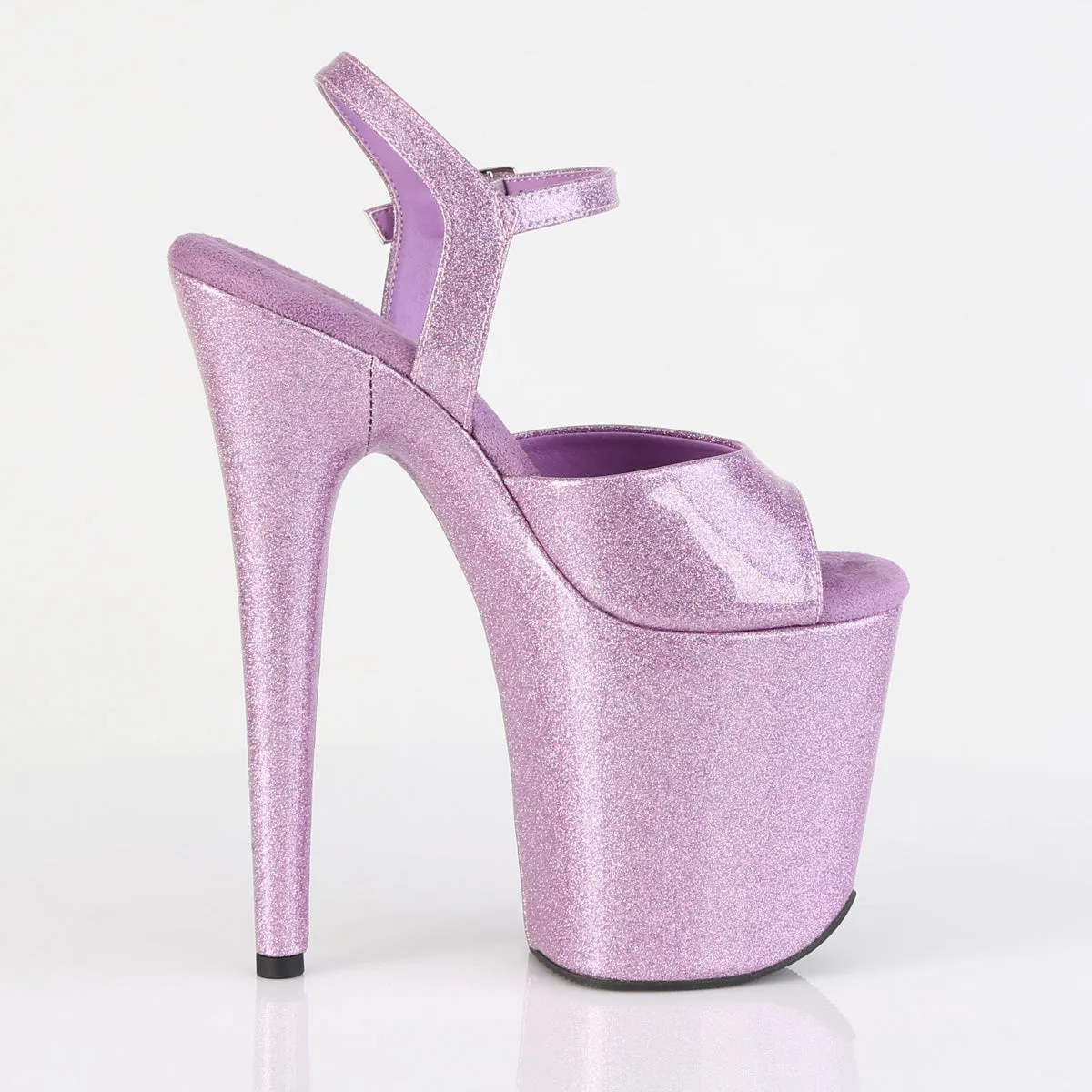 FLAMINGO-809GP Pleaser Lilac Glitter Sexy Platform Shoes (Pole Dancing Heels)