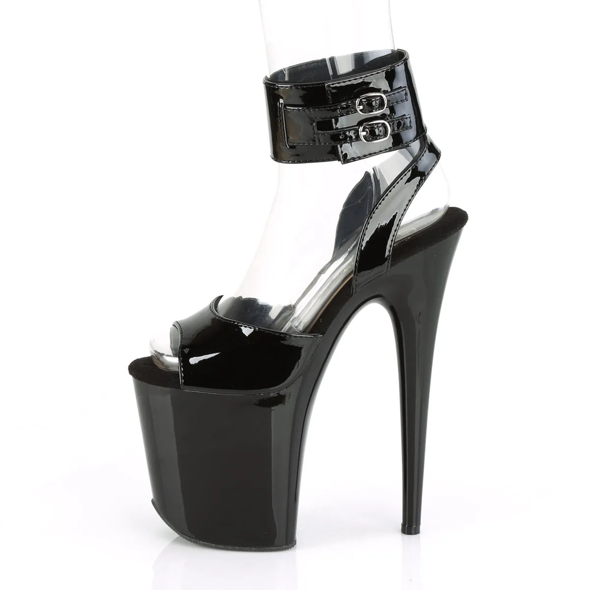 FLAMINGO-891 Pleaser Black Patent Sexy Platform Shoes (Pole Dancing Heels)