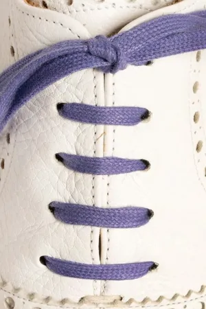 Flat Dark Violet Waxed Cotton Shoelaces