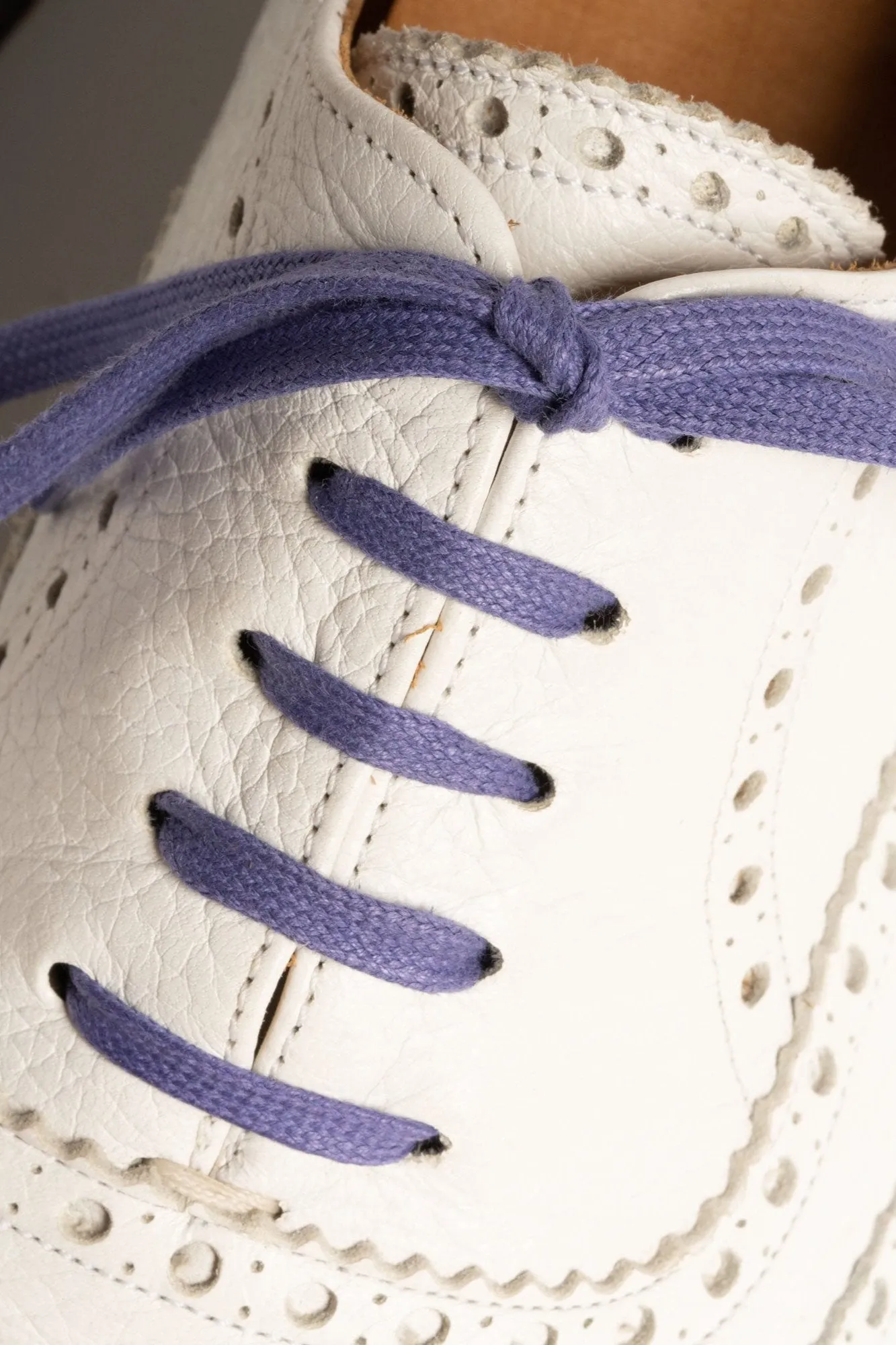 Flat Dark Violet Waxed Cotton Shoelaces