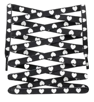 Flat Sublimated Heart Shoelaces