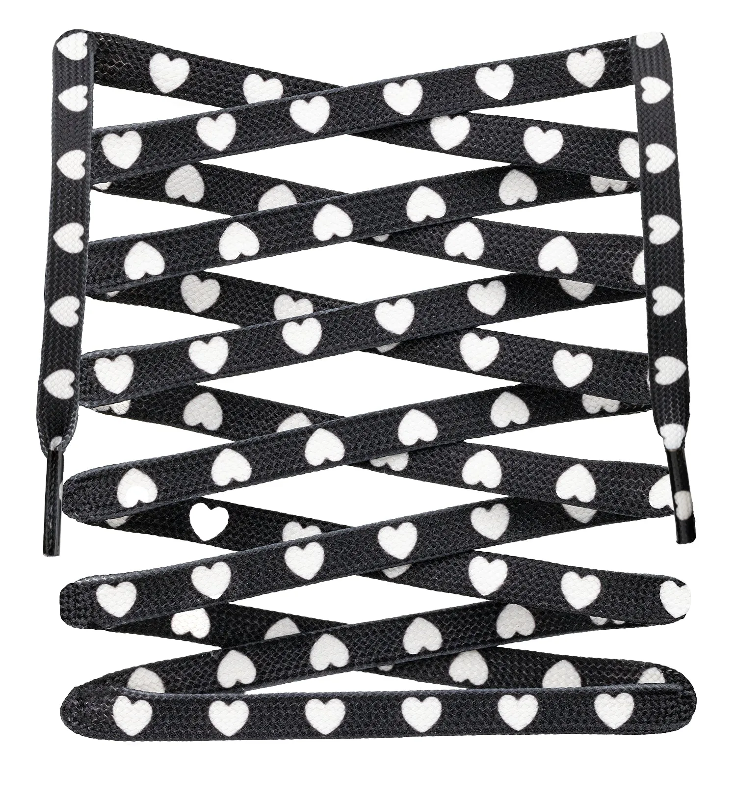 Flat Sublimated Heart Shoelaces