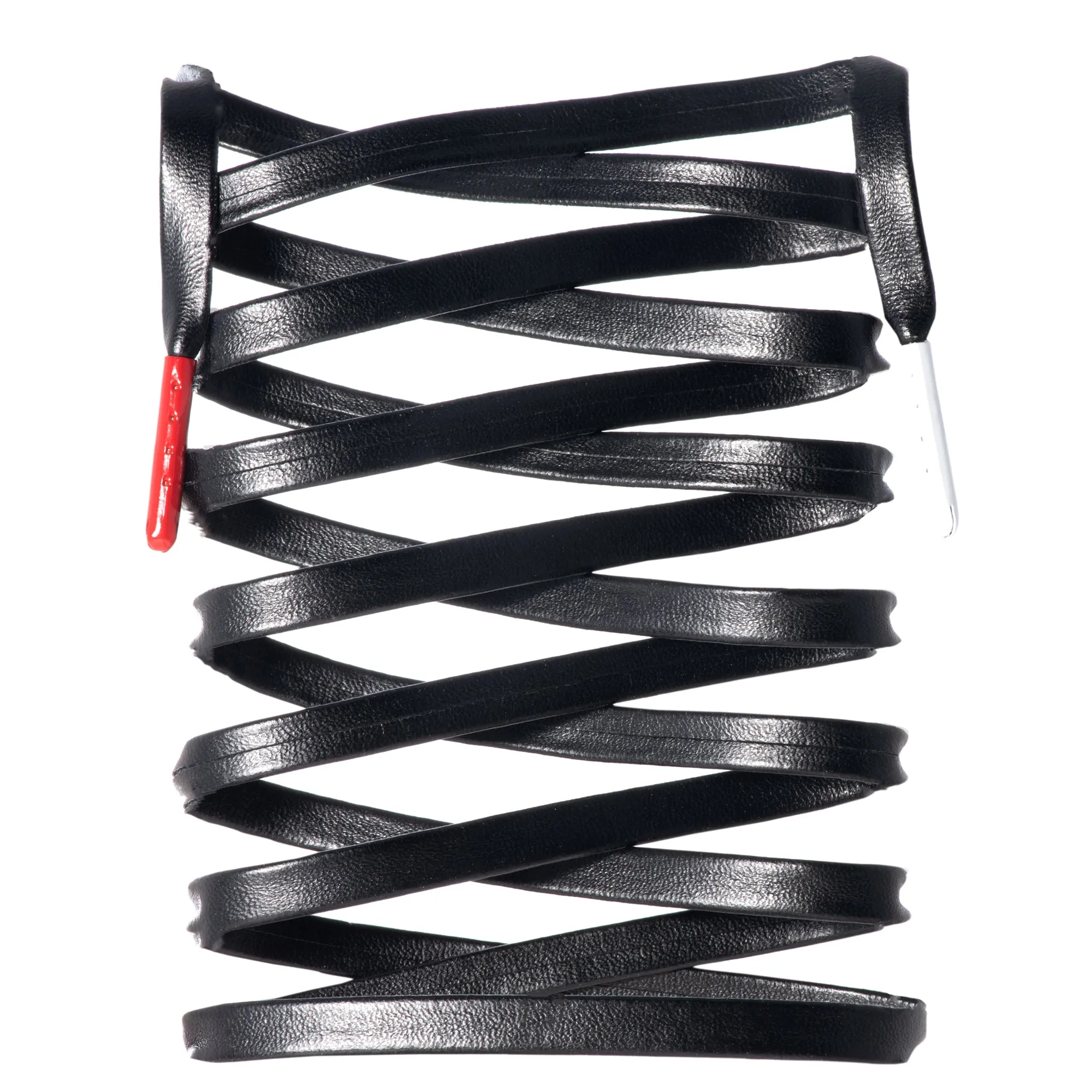 Flat Synthetic Leather Shoelaces w/ Colored Tips