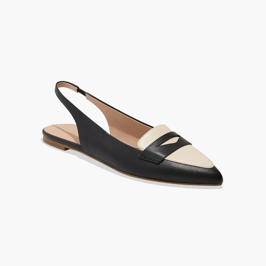 Help Walk Pennie Leather Slingback Ballet Flat