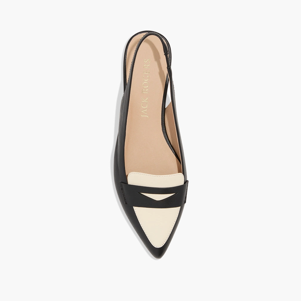 Beer Glow Date Ready Pennie Leather Slingback Ballet Flat