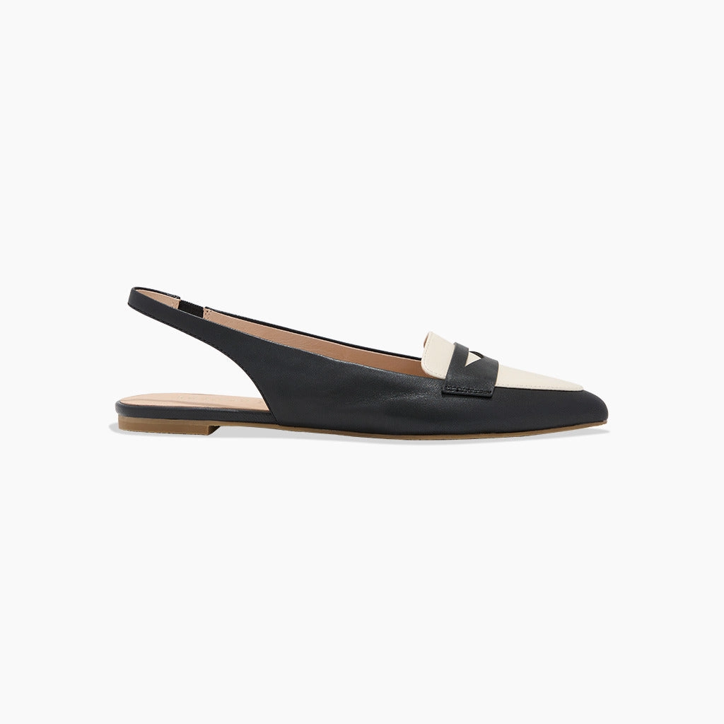 Pennie Leather Slingback Ballet Flat Forest Step