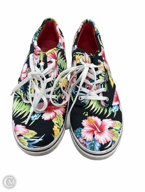 Shoes Sneakers By Vans In Floral Print, Size: 8.5 Rocker sole geometry Lace Design