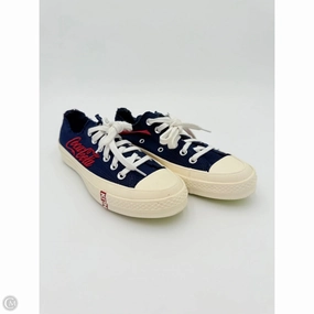 Flat Wear Shoes Sneakers By Converse In Navy, Size: 7