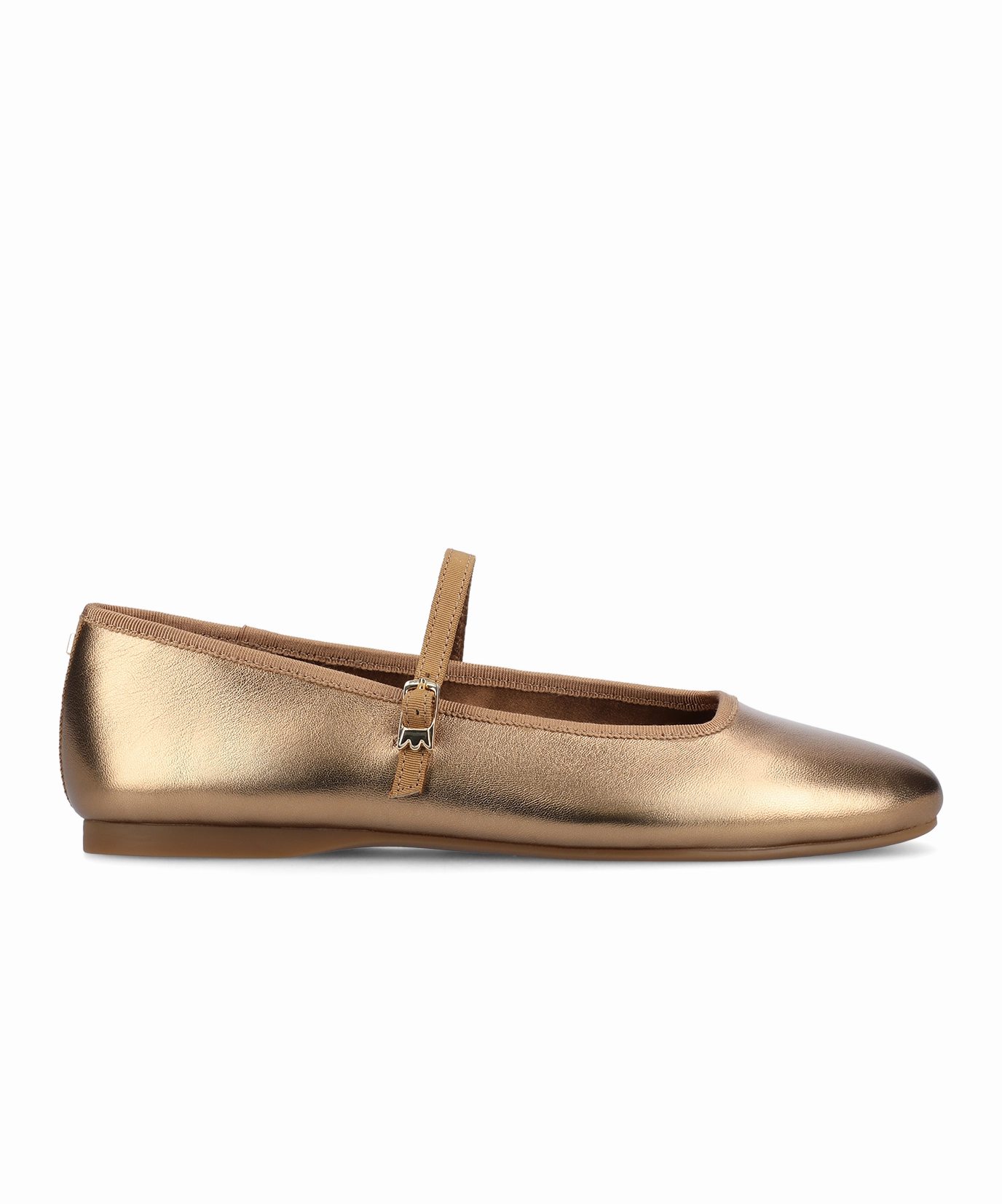 Style Trip Fund Glow The Hummingbird Mary Jane - Vintage Gold Metal Leather