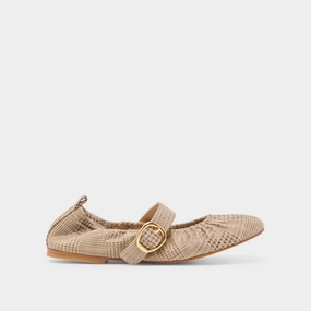 CAELY BALLET FLATS HERRINGBONE PRINTED SUEDE Practical Walk