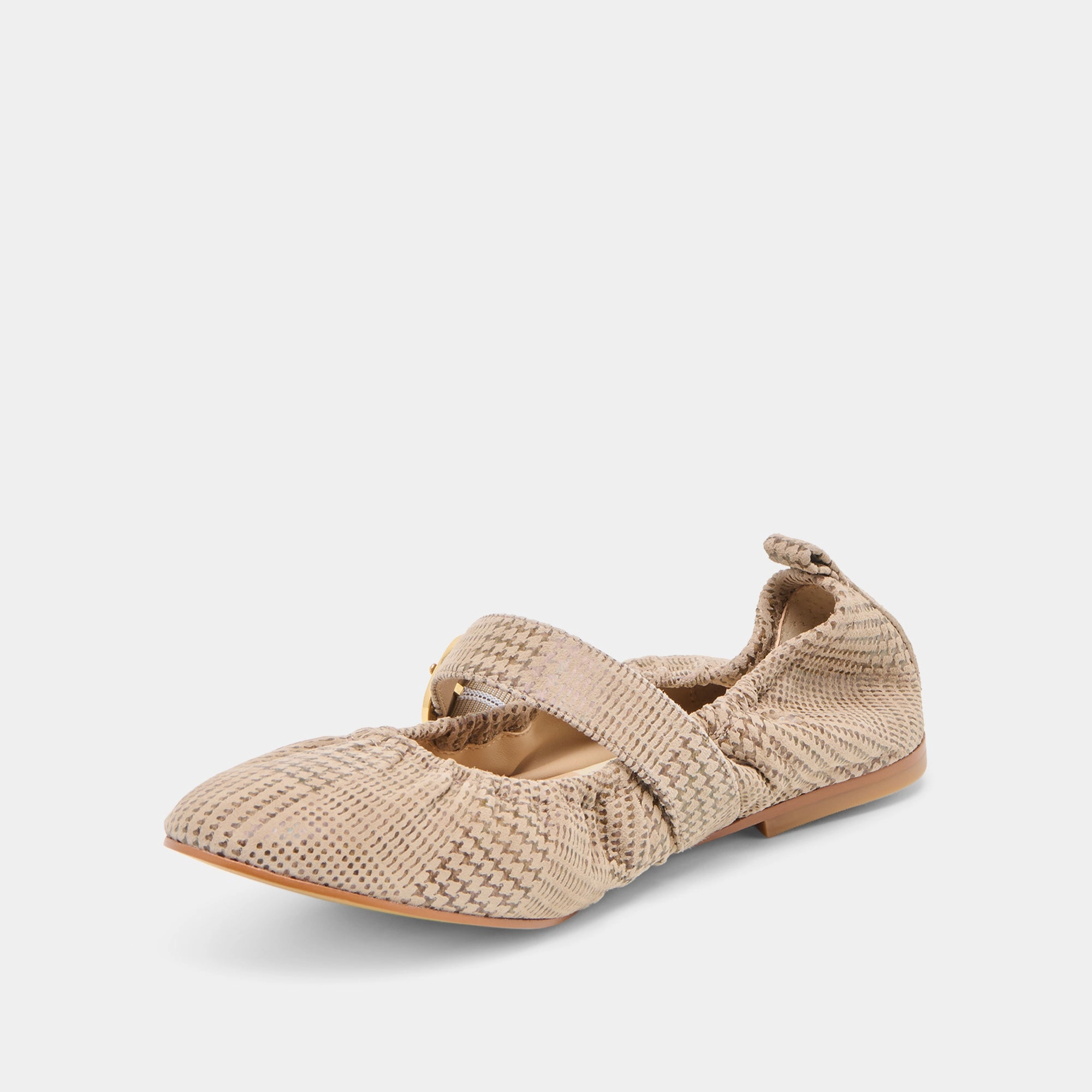 CAELY BALLET FLATS HERRINGBONE PRINTED SUEDE Weekend Casual