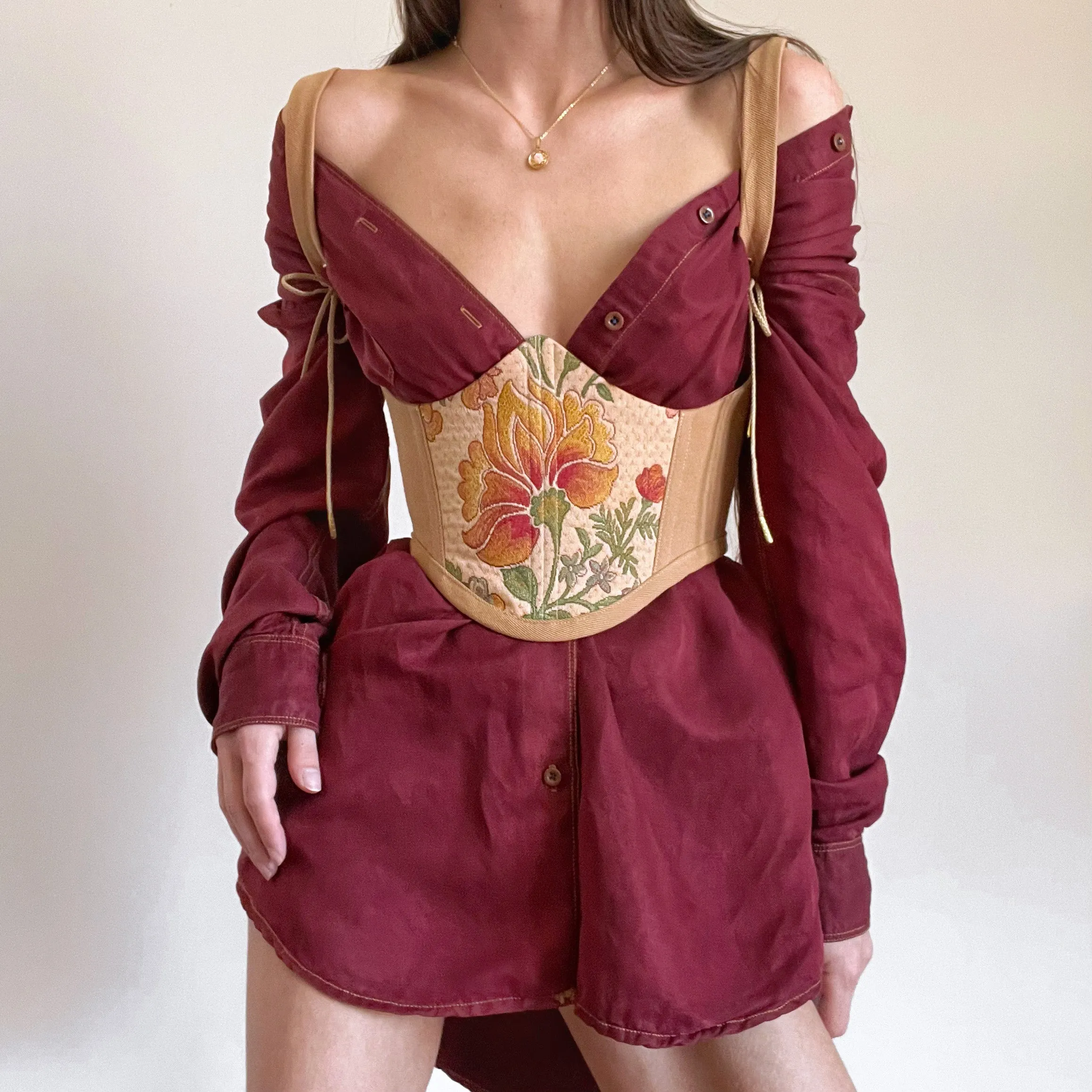 Floral Tapestry Underbust Corset