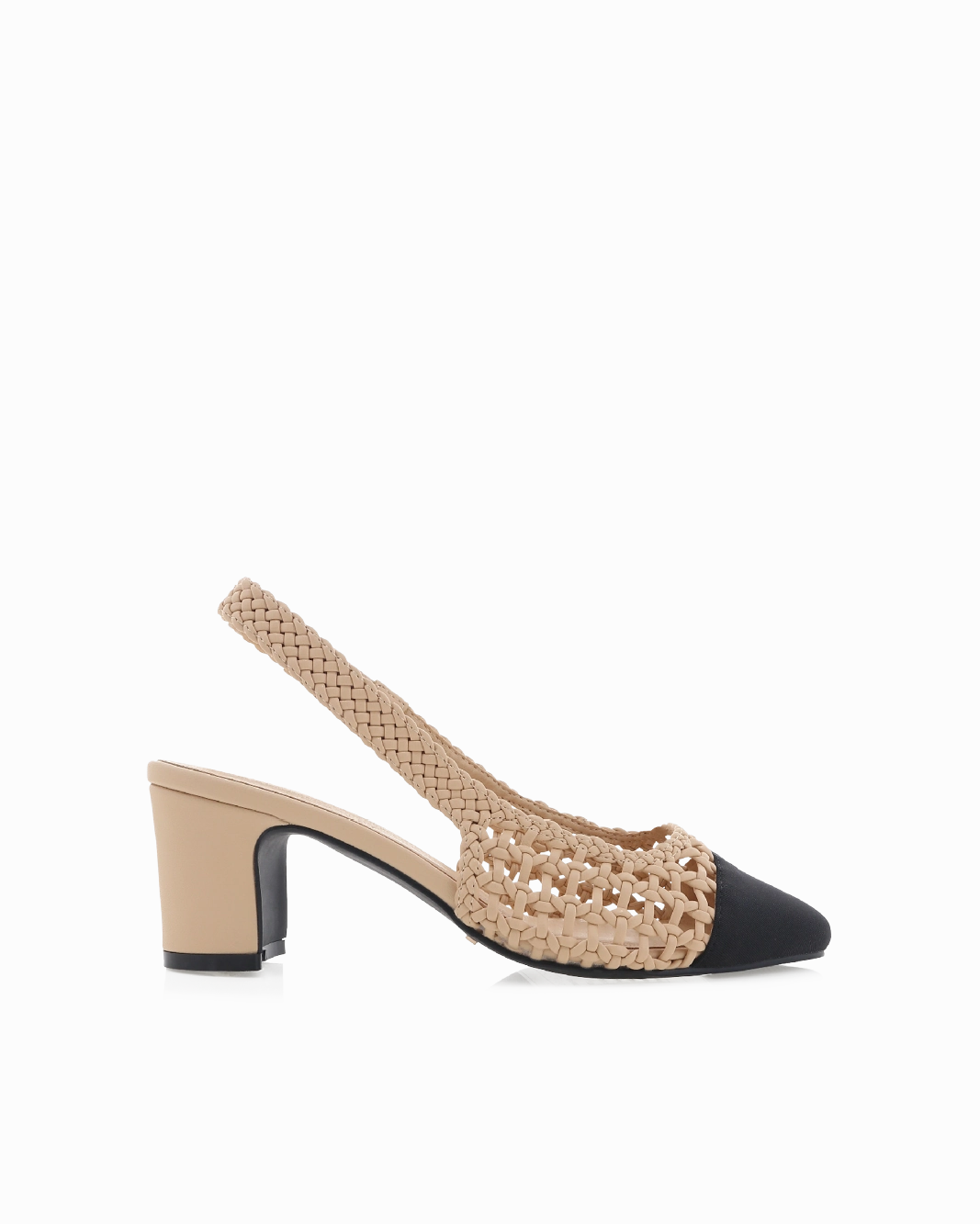 Weekend Outing Classic Sandals FLORIS - NOUGAT-BLACK GROSGRAIN