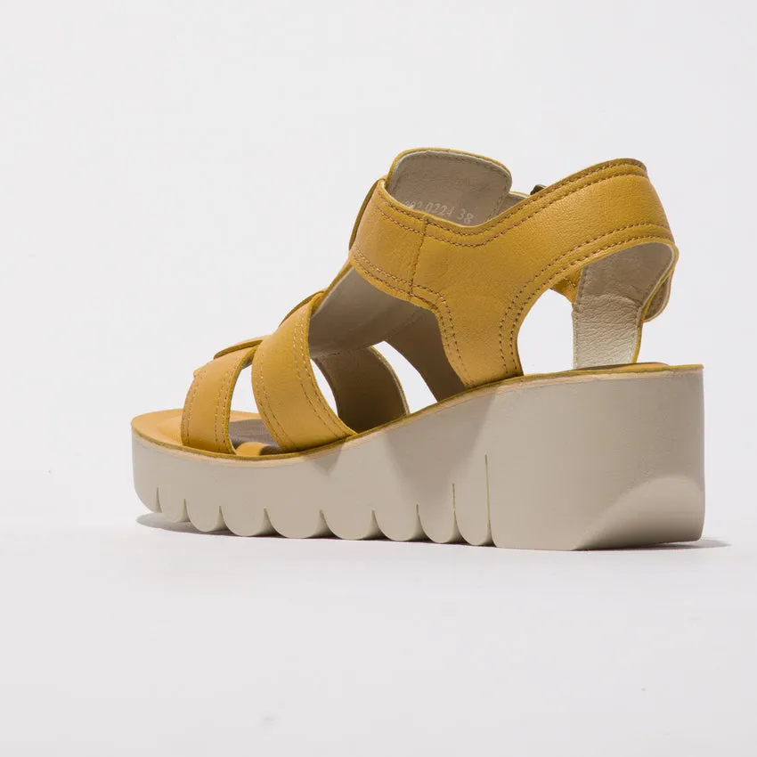 Fly Yellow Bumblebee Wedge Sandal| YUD236Y