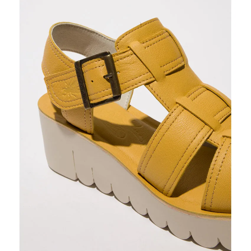 Fly Yellow Bumblebee Wedge Sandal| YUD236Y