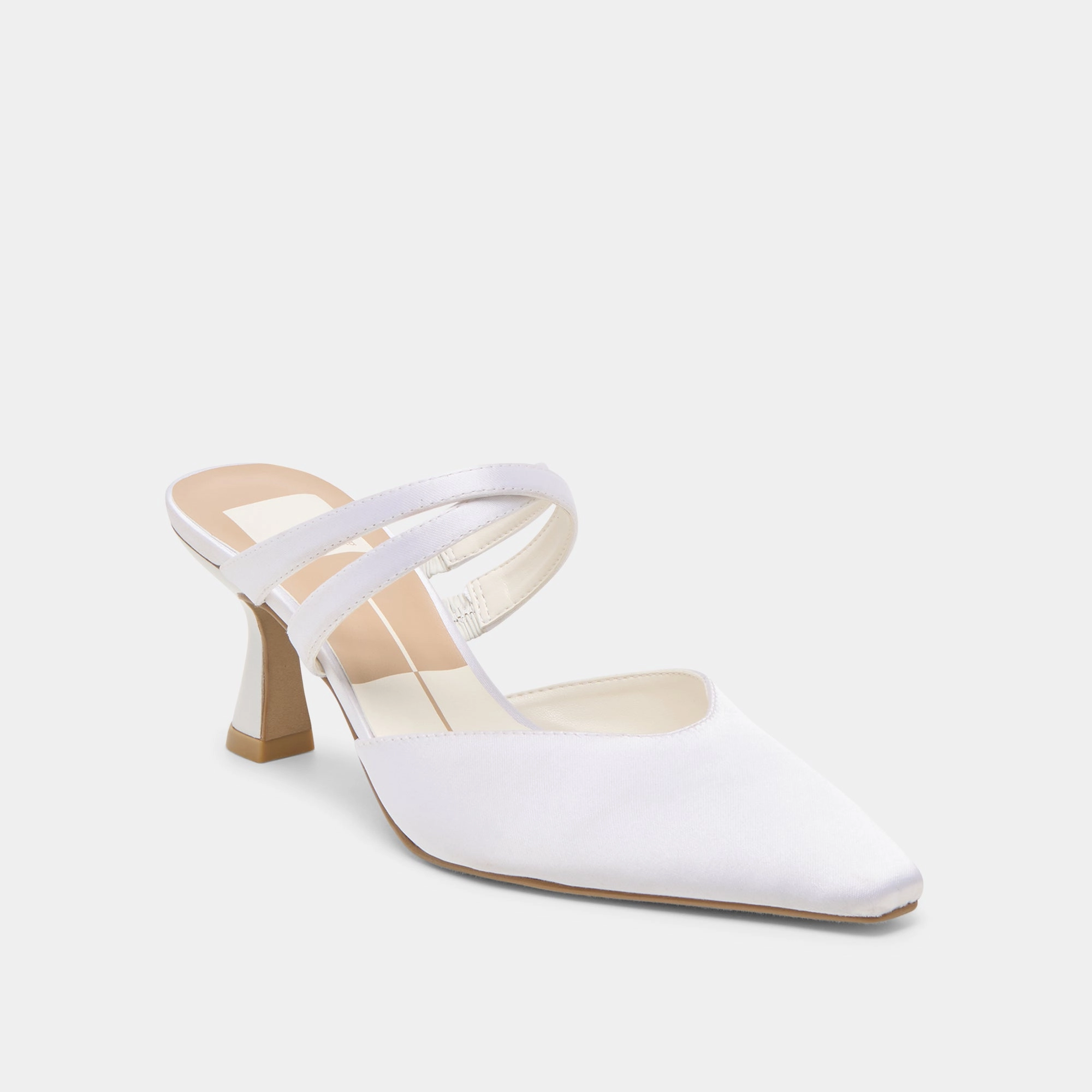 Calm Look Stain Resistant LINORE HEELS TRUE WHITE SATIN