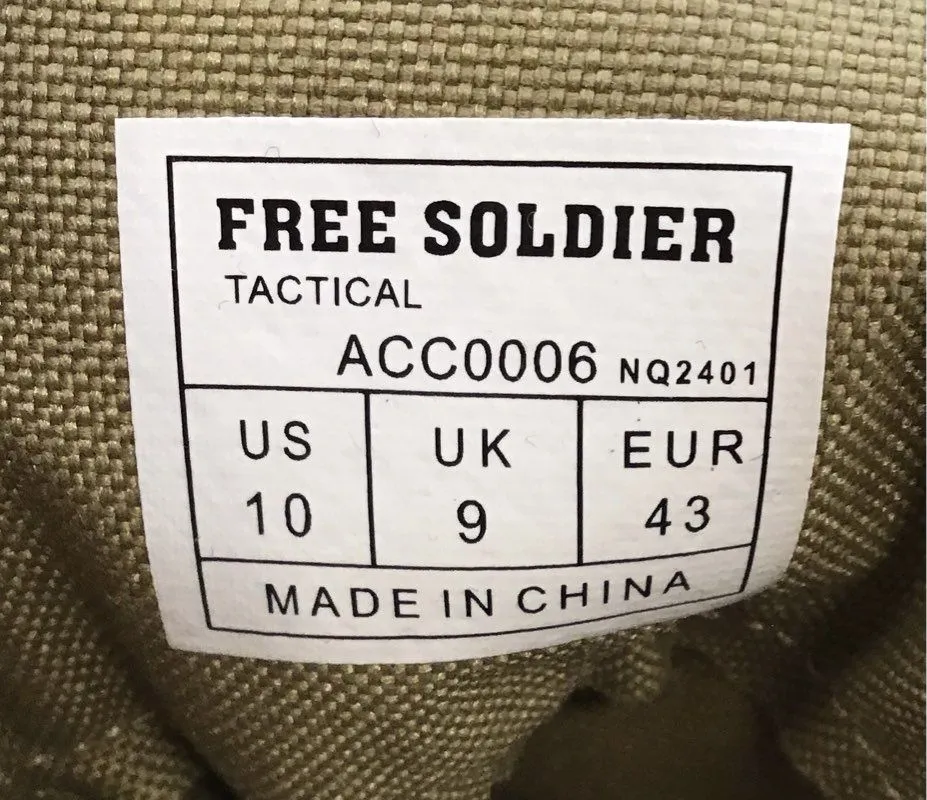 Free Soldier Men's ACC0006 Brown Tactical Boots - Size 10