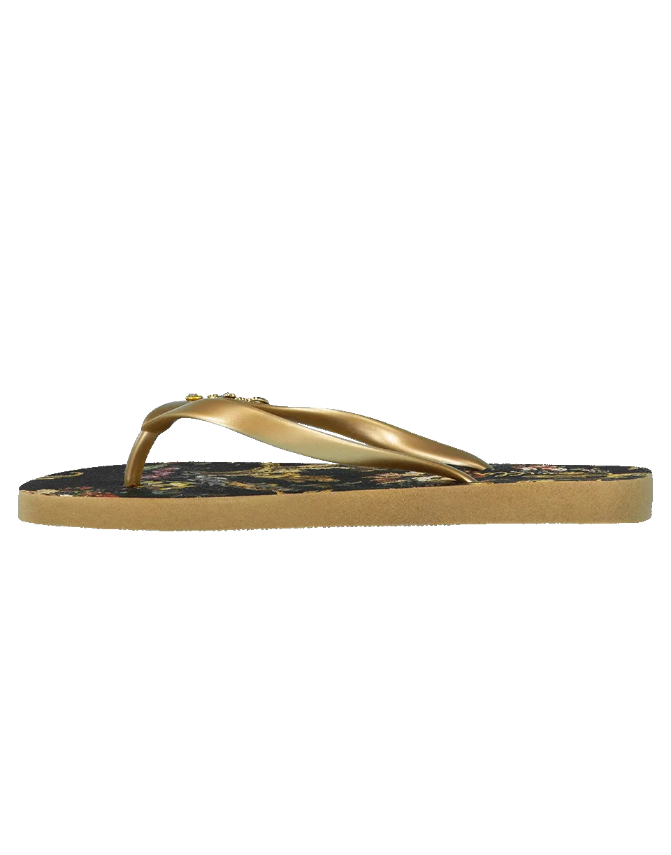 Friend In Flora Flip Flop