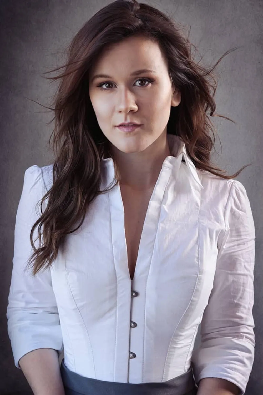 Full Steel Boned White Corset Shirt