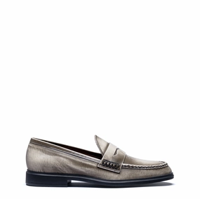 stylish men Vend?me Blandine cream spazzolato leather loafers