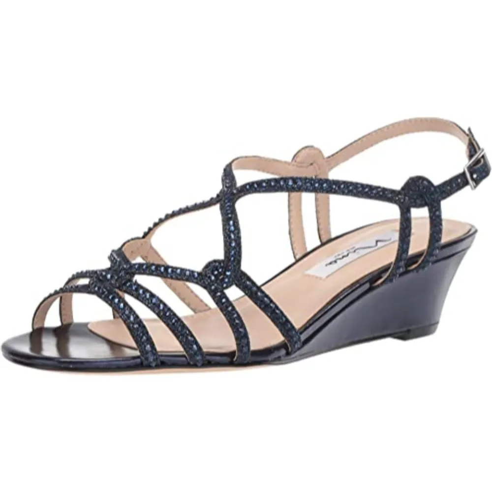 Fynlee Navy Dreamland Nina Wedge Sandals