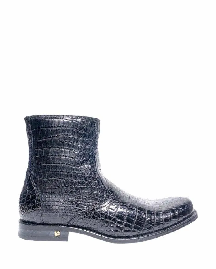 G09NPNP - Cuadra black dress casual Nile crocodile ankle boots for men