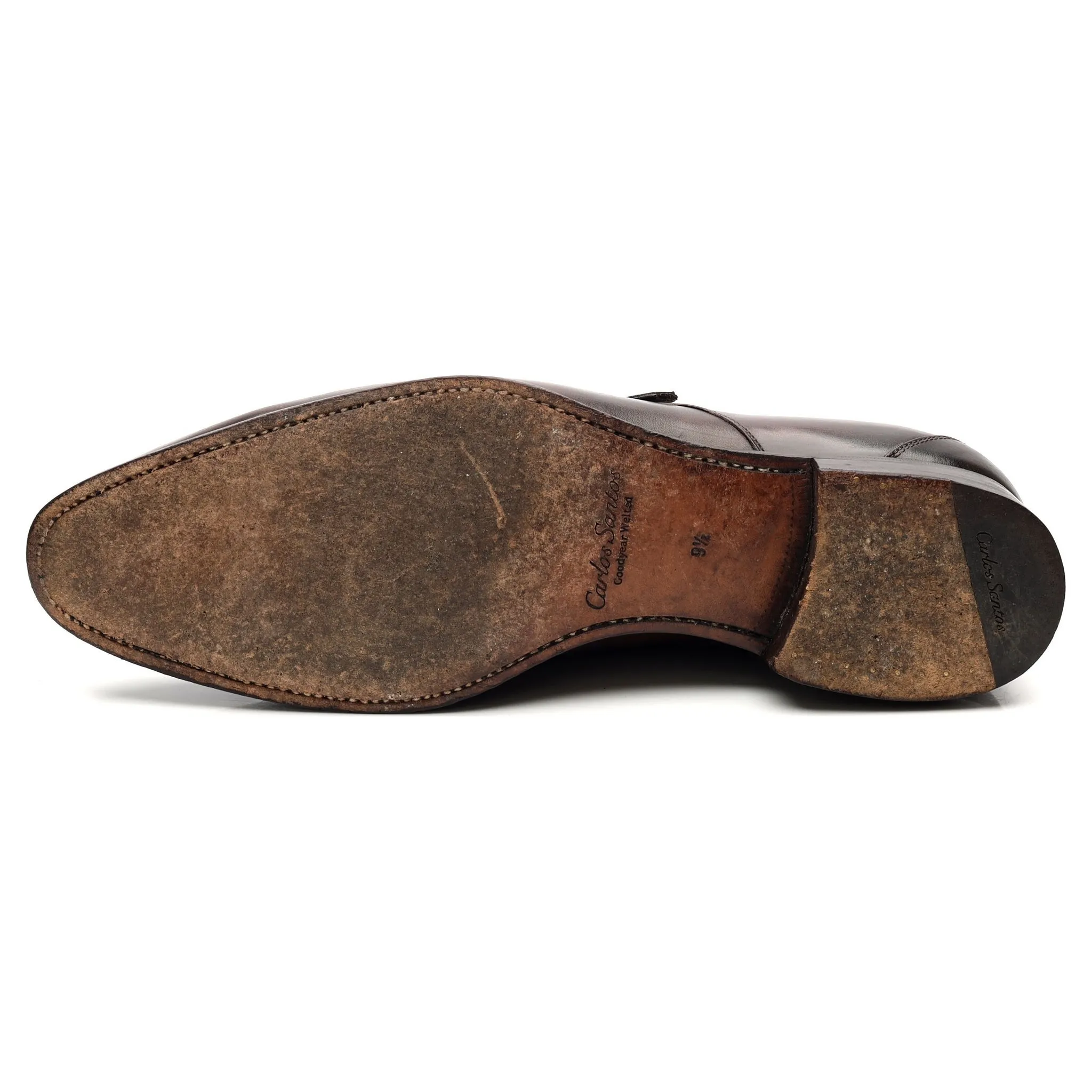 'Gareth' Brown Leather Monk Strap UK 9.5 E