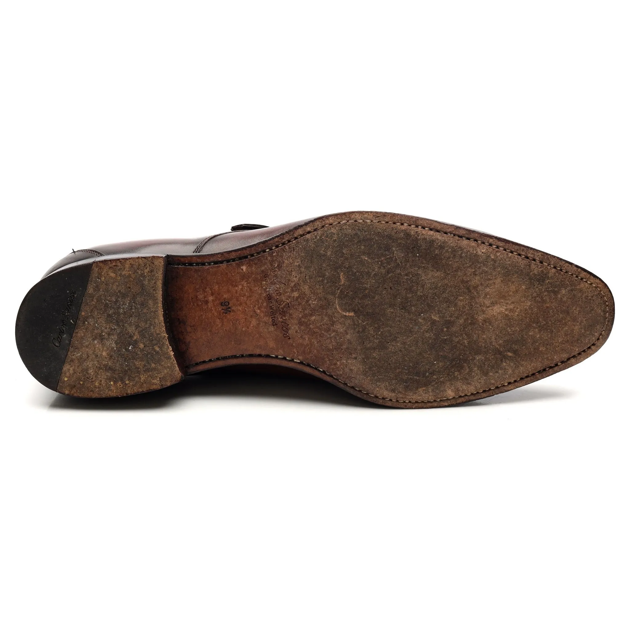 'Gareth' Brown Leather Monk Strap UK 9.5 E