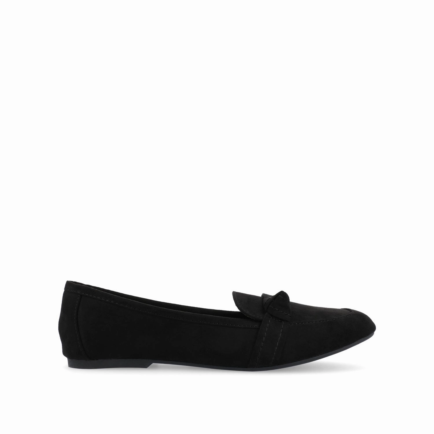 MARCI LOAFER FLATS IN FAUX SUEDE Woven Leather Event Stroll
